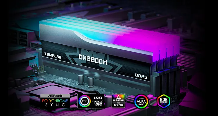 KingSpec One Boom RAM DDR5 RGB 6000MHZ Desktop Memory 32GB (16GB*2