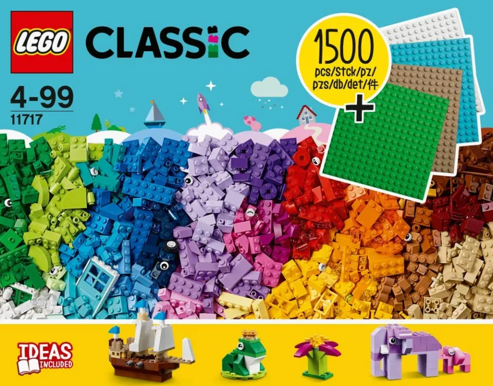 100 Original LEGO Classic Extra Large Brick Box 11717 with building plate 1504 pieces Genuine GuaranteeEducational toys High end toys Genuine Lego Lazada PH