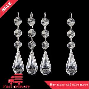 [COD] 10pcs Acrylic Crystal Beads Pendant Garland Chandelier Hanging Party Wedding Decoration Tables Centerpieces Curtain DIY