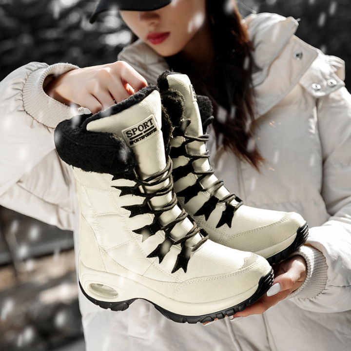 2023 New Boots Ladies Lace-Up Shoes for Women Keep Warm Platform