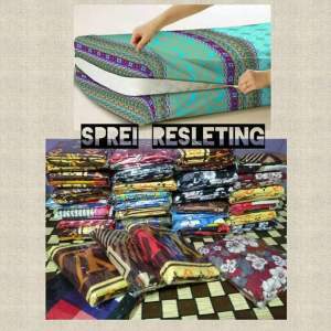 SPREI/SPRY (tinggi15 cm) SARUNG BUSA RESLETING TERMURAH BISA COD BUNGA DEWASA