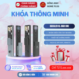 Khóa cửa điện tử thông minh Kassler KL-868 CNC face id app wifi remote chính hãng công nghệ Đức