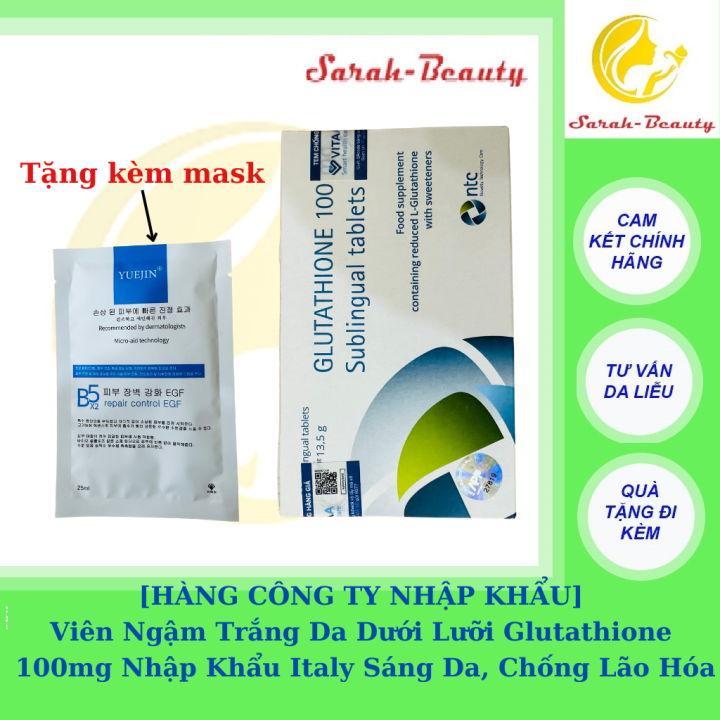 CHNH HNG] Vin Ngm Trng Da Di Li Glutathione 100mg Nhp Khu Italy  Sng Da, Chng Lo Ha | Lazada.vn