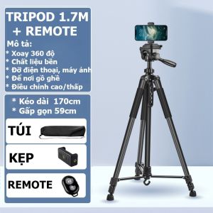 (SIÊU HOT)- Giá Đỡ 3 Chân Điện Thoại Chắc Chắn Có Lắp được Đèn LiveStream Kẹp Điện Thoại Để Bàn Quay Video