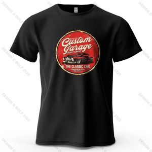 Mens Classic Car Graphic Short Sleeve T-Shirt 100% Cotton Vintage Printed Tops Tee for Women Summer Casual Sportswear2026