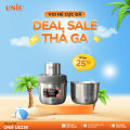 Máy xay thịt 2 cối Unie UE226 máy xay đa năng công suất 300W, dung tích cối 2.5L, chất liệu inox 304 cao cấp, động cơ bền bỉ, tự động ngắt khi quá tải, lưỡi dao xay thịt 2 tầng sắc bén -  bảo hành 12  tháng. 