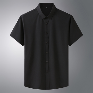 Plus Size Shirts Short Sleeve Shirt Men Casual Clothing Formal Large Big Oversized Business Loose Korean Style Summer Vintage White Black Clothes