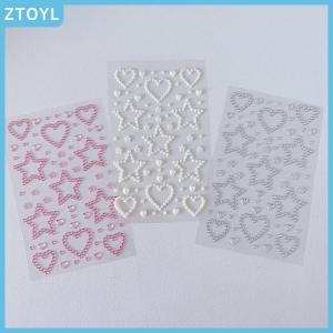 ZTOYL 3D Star Heart Crystal Stickers Kids DIY Decoration Self Adhesive Jewelry Crafts Sparkly Rhinestone Stickers Girls Gifts