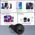 USB C Car Charger Adapter, 12V Car Charger Multi Port, 38W 2 Port Car Charger, PD 20W& QC 18W Adapter, USB C Car Plug Fast Charging iPhone 14/13/12, iPad A. 