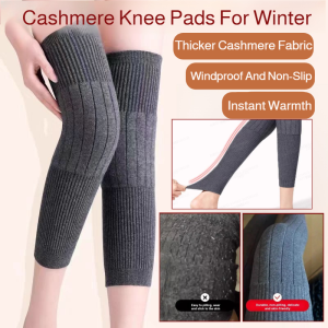 Winter Extended Warm Cashmere Knee Pad Thickened Plus Velvet Knee Pad Non-Slip 加长保暖羊绒护膝