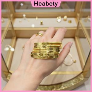 Heabety Cats Eye Bracelet With Wavy Pattern For Woman Luxury Bangle Party Banquet Jewelry Gift