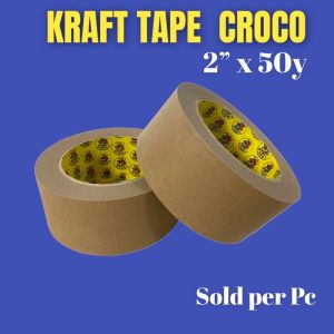 Kraft Tape Crocodile Brand (2” x 50m) sold per Pc