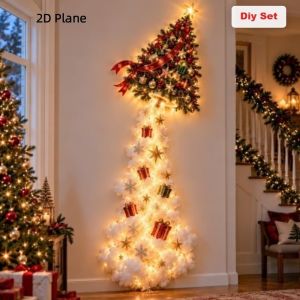 2D Flat Acrylic Christmas Magic Trail Wall Light Elk Snowman Snowflake Santa Claus Wall Lamp Easy Placement Stars Wall Decor Christmas Decor