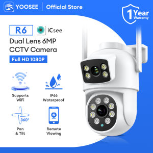 ICSEE XM R6 HD 6MP Dual Lens CCTV Camera Wifi PTZ  Night Vision Auto Tracking Al Humanoid Detection Outdoor Waterproof  IP Security Camera