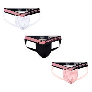CMENIN PUMP 3Pcs Sissy Cotton Mens Thong And G String Man Underpants Low Waist Tanga Men Underwear Jockstrap Panties Cueca MP236
