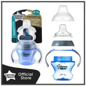 แก้วหัดดื่ม จุกนมและจุกหัดจิบ Tommee Tippee Transition cup 150ML ทอมมี่ ทิปปี้ ขนาด 150ml.