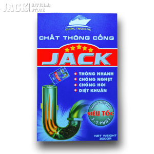 Bột Thông Cống Thông Bồn Cầu Bồn Rửa Mặt Bồn Tắm Lavabo Loại Cực Mạnh Thông Tắc Nhanh Chóng Jack 300Gr