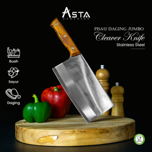 Asta Pisau Daging Super Tajam Besar Stainless Cleaver Knife 31 cm
