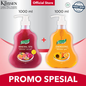 Paket Sabun Mandi Cair Klinsen Mineral Spa 1000 ml + Sabun Mandi Cair Klinsen Energizing 1000 ml