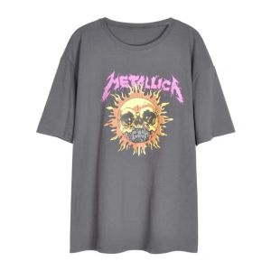 BOSSKU Short Sleeve Oversized T shirt Men/Women Loose Neck Round Large Size Baju 韩版宽松设计感T恤上衣