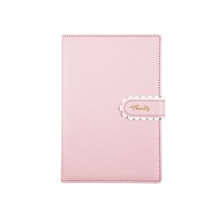 LKMART Macaron Color A5 Notebook 224 Pages with Buckle Leather Notepad Fashion Portable Handbook Taking Notes