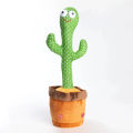 Boneka Kaktus Goyang Charger Usb - Mainan Kaktus Joget Peniru Suara - Kaktus Tiktok Menari Menyanyi Dance MENARI LED. 