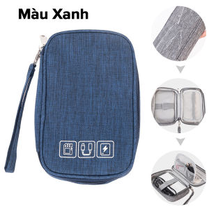 Túi Đựng Phụ Kiện Công Nghệ 1 Khóa Không Thấm Nước Đựng Đa Năng Phụ Kiện Điện Thoại Có Quai Xách Mini Du Lịch