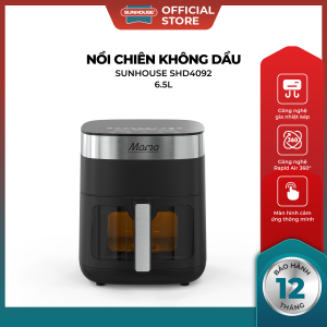 [ƯU ĐÃI 2 TẦNG VOUCHER] Nồi Chiên Không Dầu 65L Sunhouse Mama SHD4092 Công Nghệ Gia Nhiệt Kép Đi Kèm Công Nghệ Rapid Air 360 Độ Giảm 80% Dầu Mỡ giữ Được Độ Ẩm Của Món