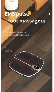 Electric EMS Foot Massage Pad Muscle Stimulator Foot Cushion Foldable Foot Massage Mat Remote Control