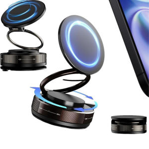 Upgraded 360°Vacuum Magnetic Phone Holder Magnetic Car Phone Mount Hands-Free Suction Cup Phone Holder for Car/Gym/Mirror h260929