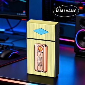 ( HCM GIAO LIỀN ) Bật Hộp đựng thuốc Bengda dài slim điếu nhỏ vân xước H25 để được 20 điếu full box