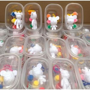 Figurine Doll Bear Design DIY Keychain Cartoon Plaster Coloring Design