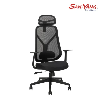 San-Yang Furniture Executive Office Chair with Armrest Mesh Black 402623