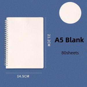 A4/B5/A5/A6/160 Page blank network grid kit cover laptop spiral book diary diary student buku nota COD