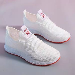 New Breathable Lightweight Casual Shoes For Women Fashionable Versatile White Shoes For Mothers And Elderly Mesh Shoes