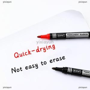 [COD] yixiayun Waterproof Marker Pen Oil Permanent Dual Tip 2.8 mm Nib Black Blue Red Art Marker Pens School Office Stationery