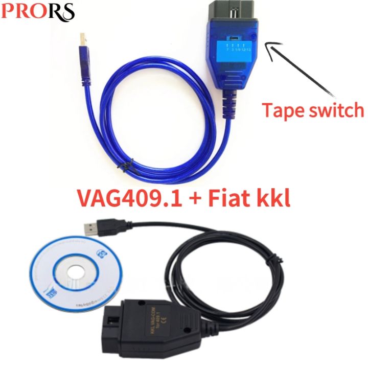 VAG409.1 KKL OBD2 USB Diagostic Tool FTDI FT232RL CH340 VAG-COM ...