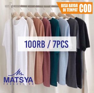 MATSYA  BAJU KAOS POLOS  PRIA |  KAOS 100 RIBU  7 PCS | BAJU KAOS COWOK 2023
