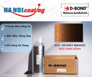 Sơn Xịt Xóa Vết Xước Ô TÔ TOYOTA ALTIS Màu NÂU ÁNH ĐỒNG Code 4U3 - SUNSET BRONZE Chính Hãng D-BOND Chất Lượng Cao