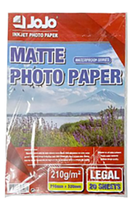 JOJO High-Quality Photo Paper - Legal Size Matte & Glossy 210GSM