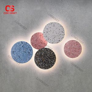 Đèn Tường LED Tròn Vân Đá Terrazzo Ánh Sáng Ấm Tinh Tế