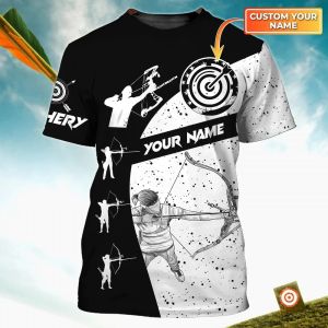Fashion 3d Archery Tees Team Player Personalized Name Custom Print Mens T-Shirts Summer Casual O-Neck Oversized Short Sleeve Top