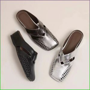 รองเท้าแตะ ลากครึ่ง ไม้ถูพื้น หัวห่อ เน้น ผ้าคุณภาพสูง ความสูงภายใน ผู้ใหญ่ การเดินทาง ระบายอากาศได้