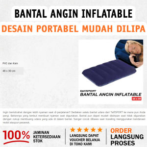 Bantal Angin/Udara Travel | PVC Permukaan Bergelombang 46 x 30 cm - Dark Blue