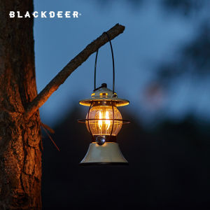 BLACKDEER LED Retro Outdoor Camping Lantern Rechargeable Tent Light adjust Light Modes 200h Runtime Bank USB Warm Lamp