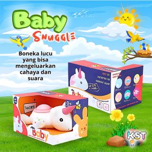 [KST] Baby Snuggle Light | Mainan Boneka Bayi Lembut Lucu Keluar Lampu & Suara | Mainan Anak Bayi Perempuan