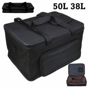 JUTBONG 38L 50L Camping Storage Bag Large Capacity Canvas Outdoor Tool Bag High Quality Thickened Fishing Painting Toolbox Going Outdoors