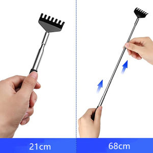 stormtime fE Steel Retractable Itching Rake Scratcher Telescopic Massage Tool Back Scratcher
