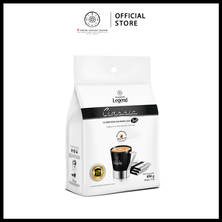 Trung Nguyên Legend - Cà phê sữa hoà tan rang xay 3in1 Classic - Bịch 50 gói x 17gr