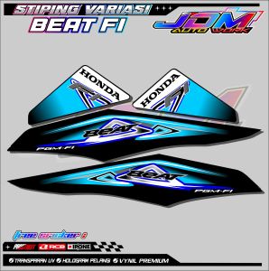 STRIPING VARIASI MOTOR BEAT FI / STICKER LIST MOTOR HONDA BEAT FI
